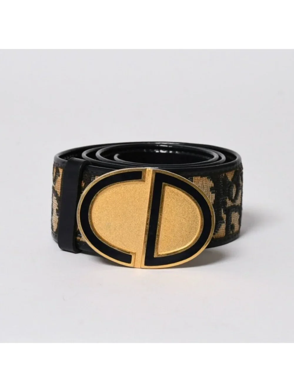 Dior Oblique Trotter CD Belt Buckle Navy Gold